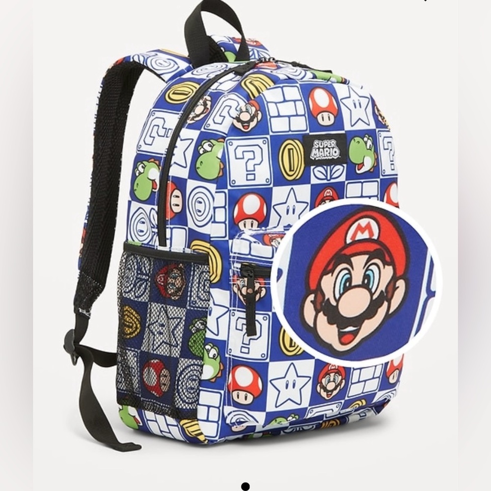 Nintendo Super Mario Kids Backpack - Blue and Red